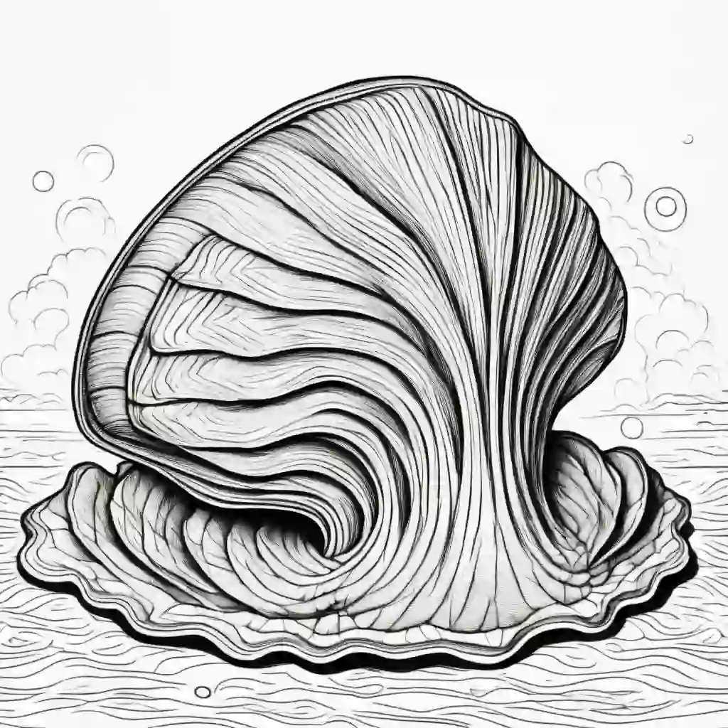 Clams coloring pages